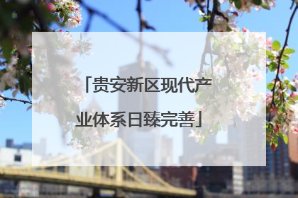 贵安新区现代产业体系日臻完善
