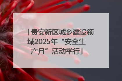 贵安新区城乡建设领域2025年“安全生产月”活动举行