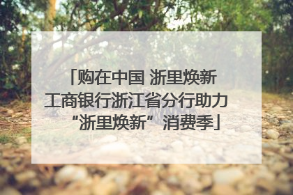 购在中国 浙里焕新 工商银行浙江省分行助力“浙里焕新”消费季