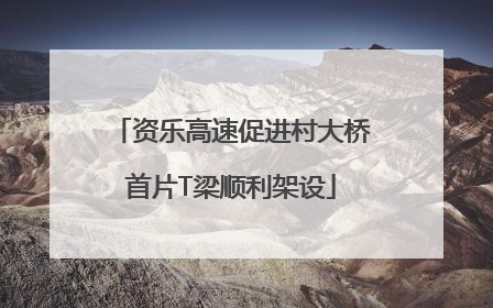 资乐高速促进村大桥首片T梁顺利架设