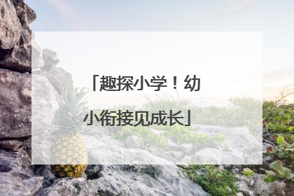 趣探小学！幼小衔接见成长