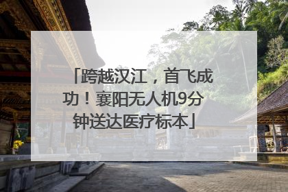 跨越汉江，首飞成功！襄阳无人机9分钟送达医疗标本