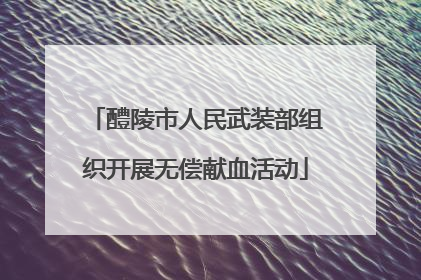 醴陵市人民武装部组织开展无偿献血活动