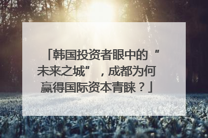韩国投资者眼中的“未来之城”，成都为何赢得国际资本青睐？