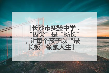 长沙市实验中学：“拔尖”是“扬长”，让每个孩子以“最长板”领跑人生