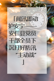 闻汛即动护安宁——安仁县党员干部全员下沉打好防汛“主动战”