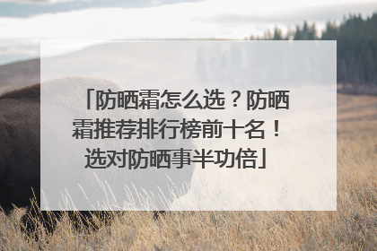 防晒霜怎么选？防晒霜推荐排行榜前十名！选对防晒事半功倍