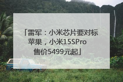 雷军：小米芯片要对标苹果，小米15SPro售价5499元起