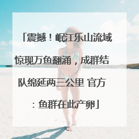 震撼！岷江乐山流域惊现万鱼翻涌，成群结队绵延两三公里 官方：鱼群在此产卵