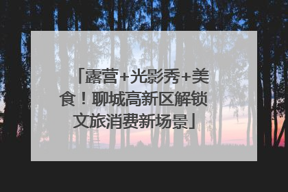露营+光影秀+美食！聊城高新区解锁文旅消费新场景
