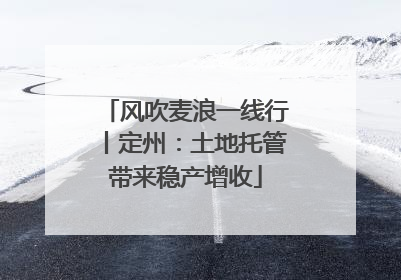 风吹麦浪一线行丨定州：土地托管带来稳产增收