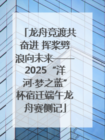 龙舟竞渡共奋进 挥桨劈浪向未来——2025“洋河·梦之蓝”杯宿迁端午龙舟赛侧记