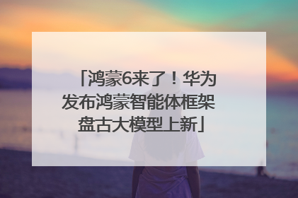 鸿蒙6来了！华为发布鸿蒙智能体框架 盘古大模型上新