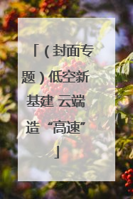 （封面专题）低空新基建 云端造“高速”