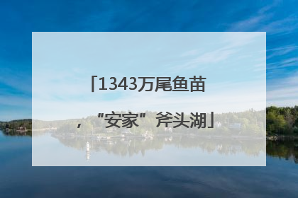 1343万尾鱼苗，“安家”斧头湖