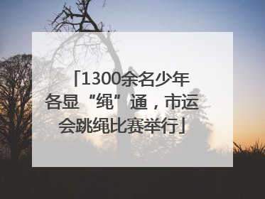 1300余名少年各显“绳”通，市运会跳绳比赛举行