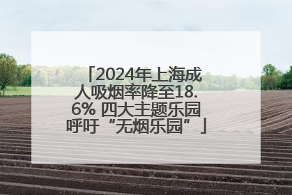 2024年上海成人吸烟率降至18.6% 四大主题乐园呼吁“无烟乐园”