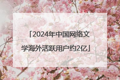 2024年中国网络文学海外活跃用户约2亿