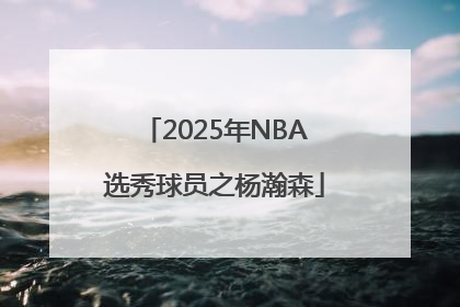 2025年NBA选秀球员之杨瀚森
