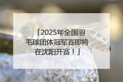 2025年全国羽毛球团体冠军赛即将在沈阳开赛！