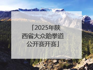 2025年陕西省大众跆拳道公开赛开赛