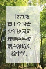 271教育丨全国青少年校园足球特色学校落户潍坊实验中学