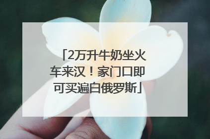 2万升牛奶坐火车来汉！家门口即可买遍白俄罗斯