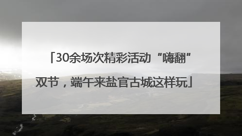 30余场次精彩活动“嗨翻”双节，端午来盐官古城这样玩