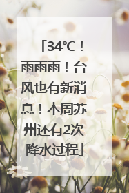 34℃！雨雨雨！台风也有新消息！本周苏州还有2次降水过程