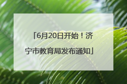 6月20日开始！济宁市教育局发布通知