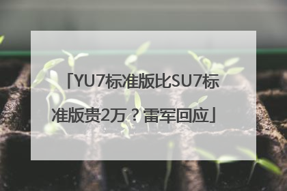 YU7标准版比SU7标准版贵2万？雷军回应